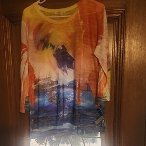 Vibrant Multicolor Long Sleeve Women's Top